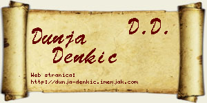 Dunja Denkić vizit kartica